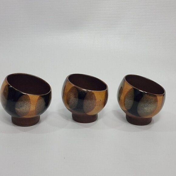 Robert Maxwell 7.5" VINO Pottery Craft Decanter With 3 Cups Midcentury Modern - Picture 10 of 12